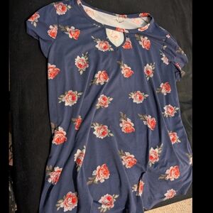 Joe Boxer Top Size 2x Floral Print